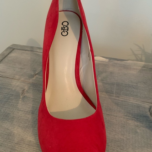 Red Suede Heels - Picture 4 of 4